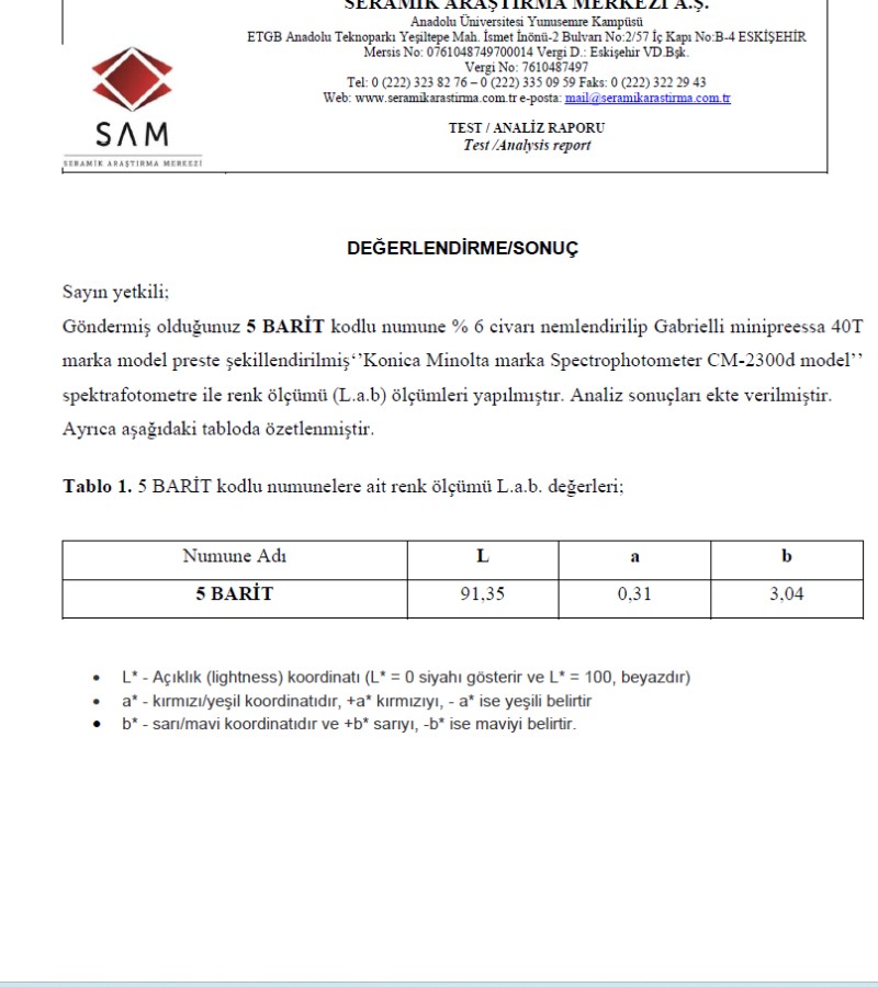 Stokta 1 000 Ton Barit